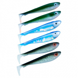 Svartzonker McRubber Shad 9cm Mix (6-pack) - Baitfish