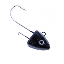 SvartZonker Deep Sea McRubber Jig Head, Black and Glitter