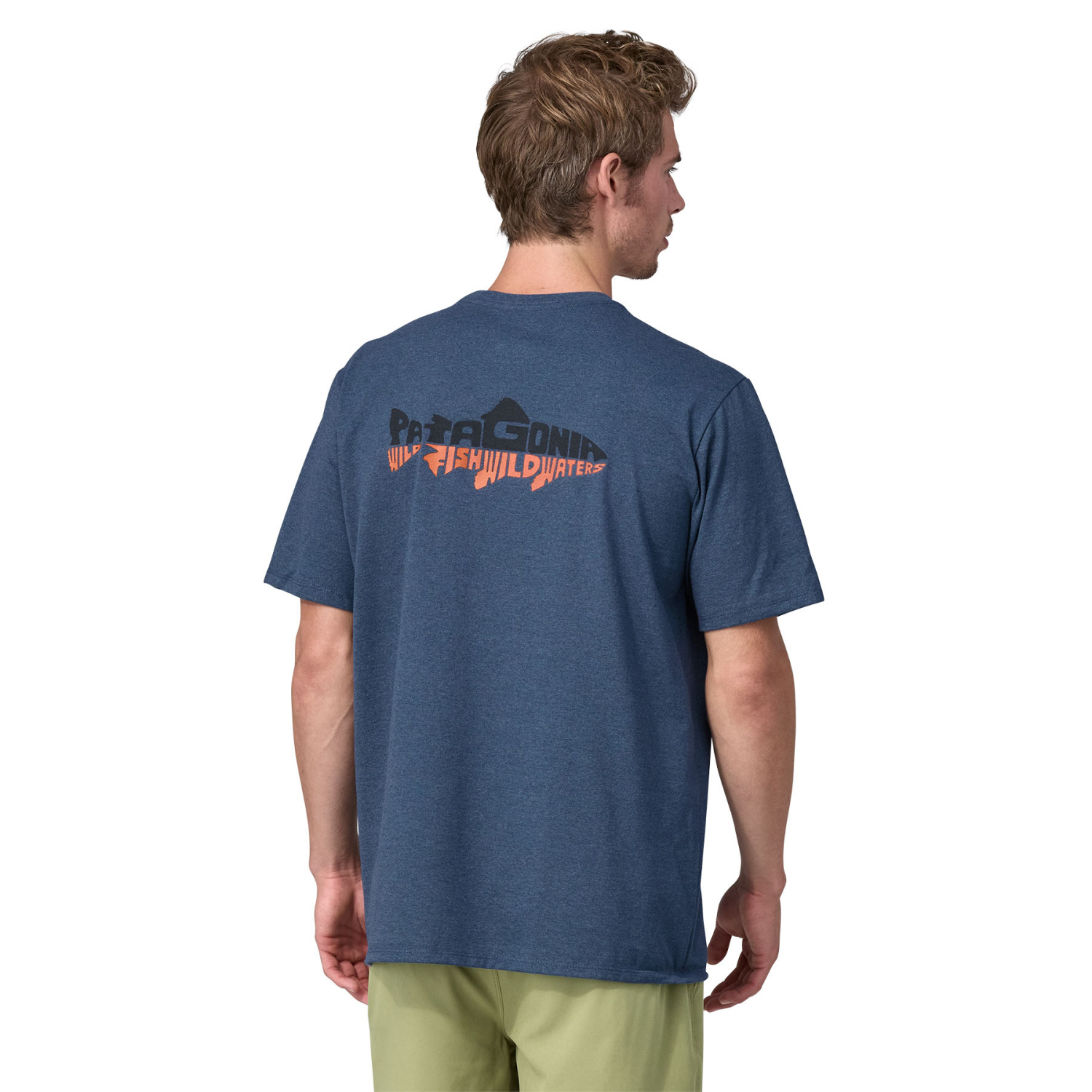 Patagonia M\'s Wild Waterline Pocket Responsibili-Tee Utility Blue